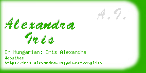 alexandra iris business card